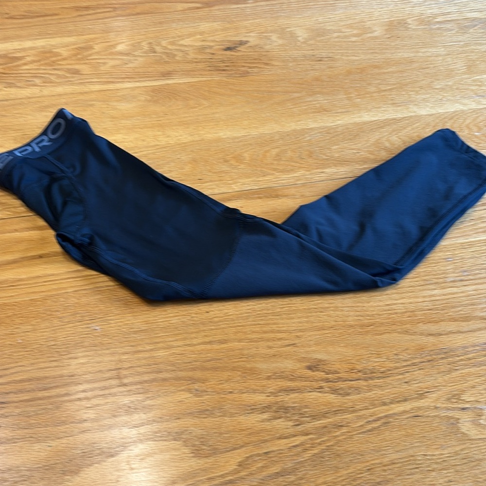 Nike Black Leggings with Light Blue Swoosh - Picture 4 of 6